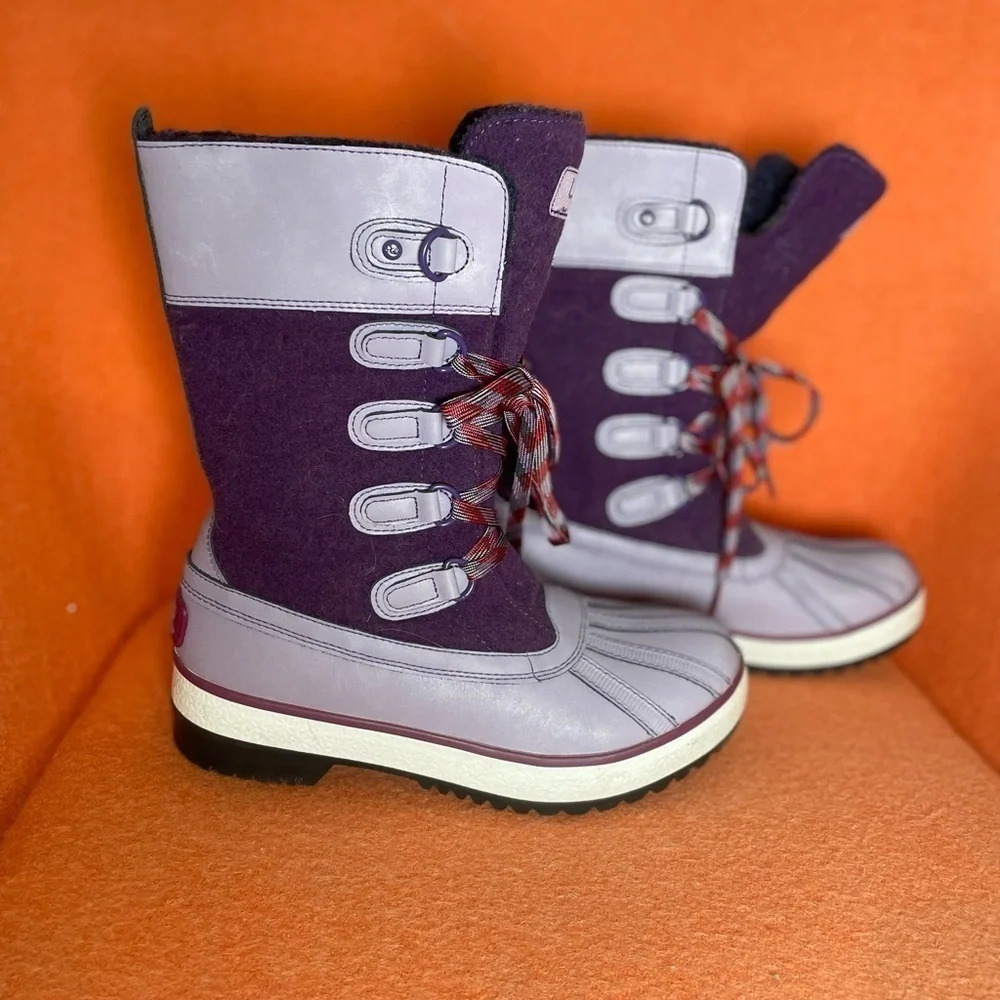 UGG AUSTRALIA Women's Baroness Lace-up Purple Mid-top SNOW Boots WINTER SZ 7